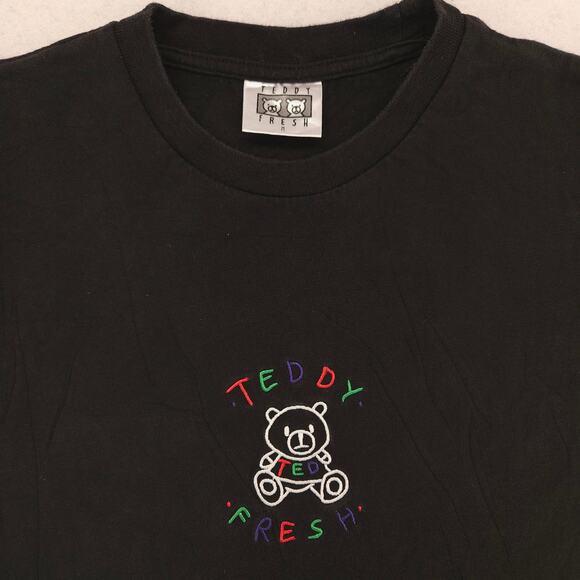 Teddy Frewsh Graphic Short Sleeve Crew Neck T Shirt Mens Size Medium M Black - Picture 1 of 9